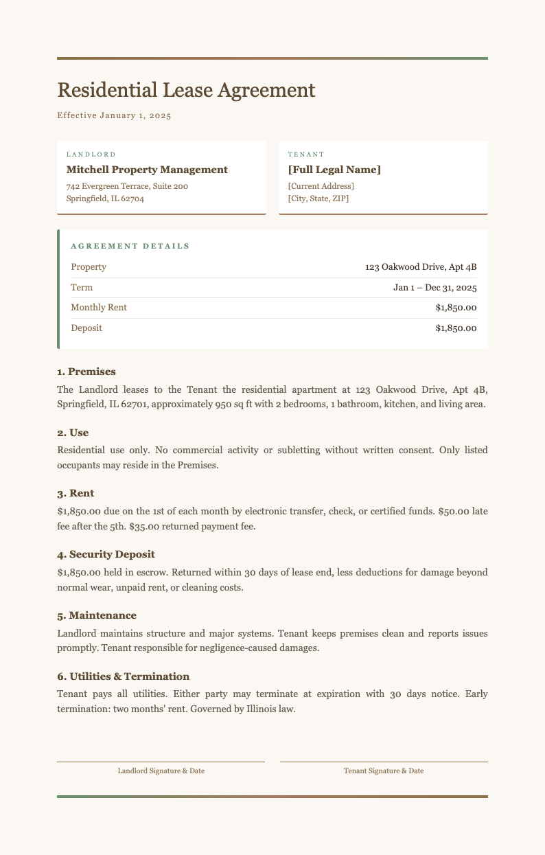 Earth tone natural lease agreement